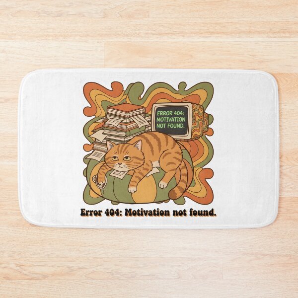 Item preview, Funny Error 404 Motivation Not Found Cat Sticker designed and sold by Angpau.