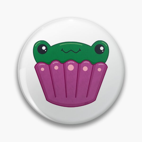Item preview, Kawaii Frog Cupcake Illustration – Cute Dessert Animal Art designed and sold by DrawnByAllu.