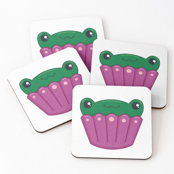 Item preview, Kawaii Frog Cupcake Illustration – Cute Dessert Animal Art designed and sold by DrawnByAllu.
