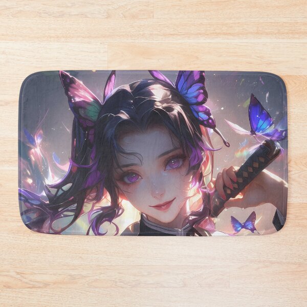 Item preview, Kanao Tsuyuri Demon Slayer Butterfly Purple Soft Glow Night designed and sold by riadjamai.