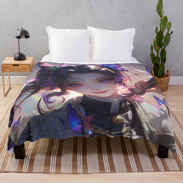 Item preview, Kanao Tsuyuri Demon Slayer Butterfly Purple Soft Glow Night designed and sold by riadjamai.