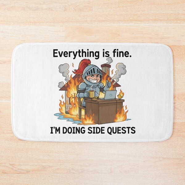 Item preview, Funny Knight Everything is Fine Art designed and sold by Angpau.
