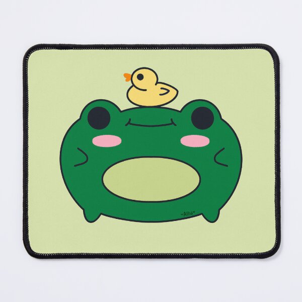 Item preview, Cute Frog Wearing Rubber Duck Hat – Kawaii Illustration designed and sold by DrawnByAllu.