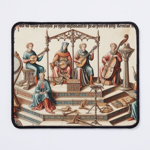Item preview, Colorful Musicians – Medieval Sacred Music Illustration designed and sold by Sybille-Yates.