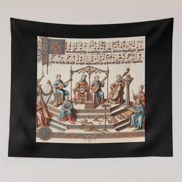 Item preview, Colorful Musicians – Medieval Sacred Music Illustration designed and sold by Sybille-Yates.
