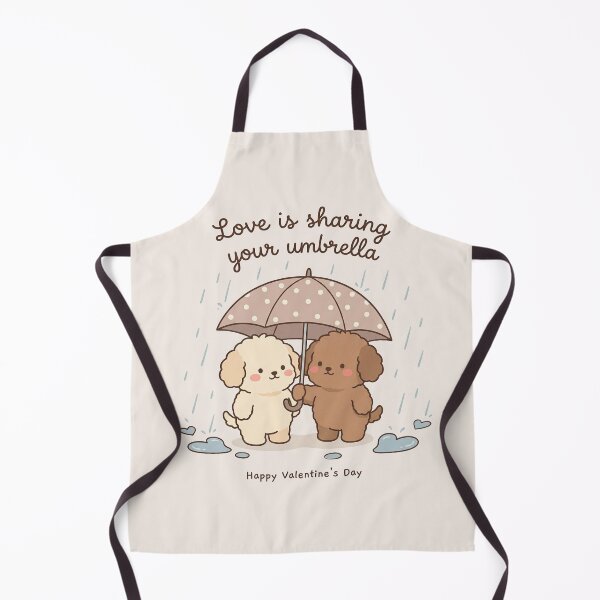 Item preview, Cute Dog Couple Under Umbrella in Love – Valentine’s Day Gift Design designed and sold by Nice Vibes Prints.