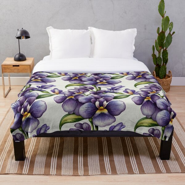 Item preview,  Violet Flowers Floral Watercolor Seamless Pattern designed and sold by sana designer.