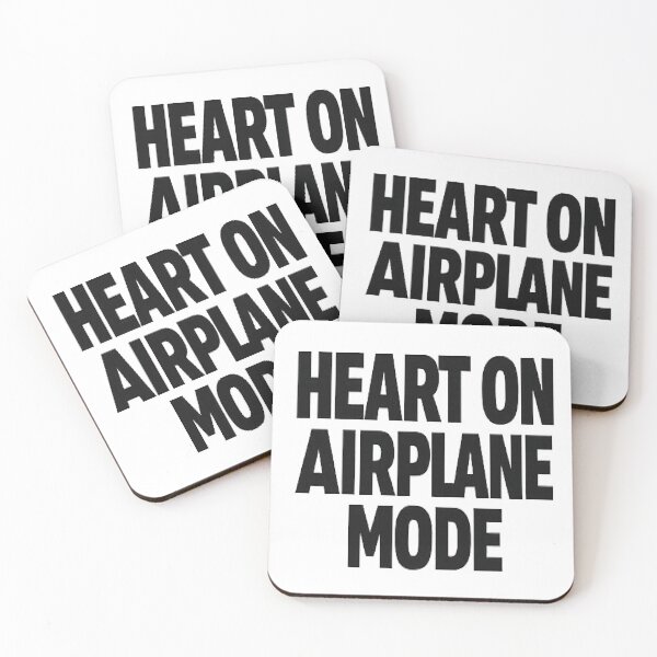 Item preview, Heart on Airplane Mode – Minimal Black Typography designed and sold by myforestfog.