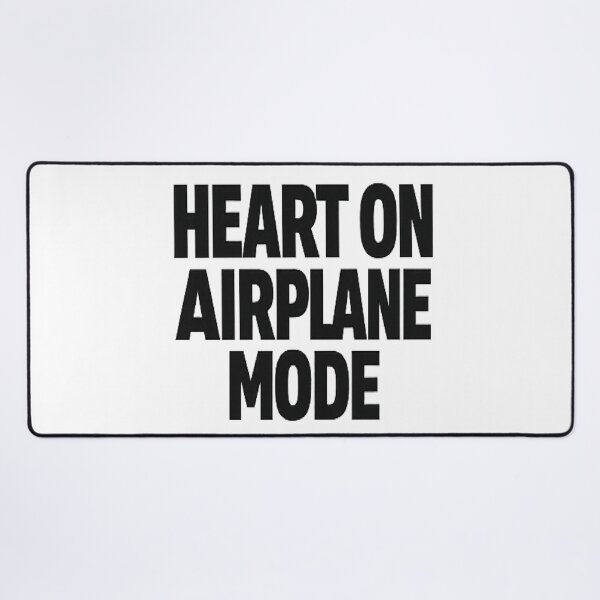 Item preview, Heart on Airplane Mode – Minimal Black Typography designed and sold by myforestfog.