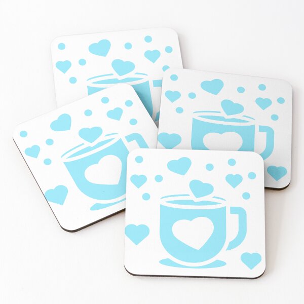 Item preview, Blue Coffee Cup – Cute Heart Design designed and sold by Daily Mood Studio.