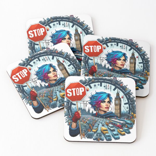 Item preview, Stop the Machine: Rebel Activist London Urban Art designed and sold by Pixel Dome.