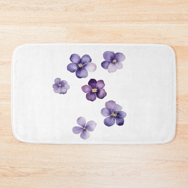 Item preview,  Violet Flowers Watercolor Wall Art Set – Botanical Home Decor designed and sold by sana designer.