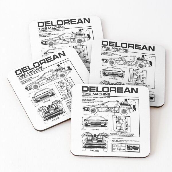 Artikelvorschau, Vintage Classic Car DeLorean Project Black entworfen und verkauft von PrintCarClub.