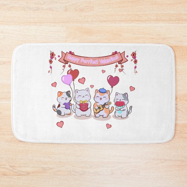 Item preview, Happy Purrfect Valentine’s Cute Cats Love Illustration designed and sold by Elizarfa.