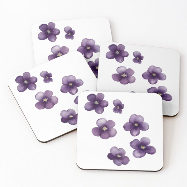 Item preview, Violet Floral Watercolor Wall Art Set – Interior Decor designed and sold by sana designer.