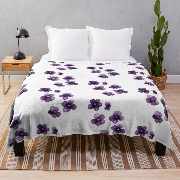 Item preview, Violet Floral Watercolor Wall Art Set – Interior Decor designed and sold by sana designer.