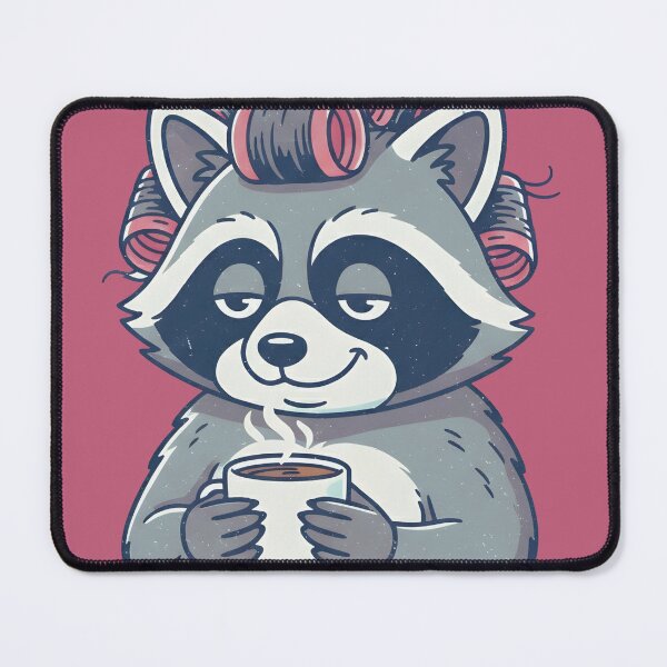 Item preview, Stay Trashy Girly Raccoon Lover Retro Groovy  designed and sold by HowToCanadian.