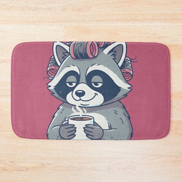 Item preview, Stay Trashy Girly Raccoon Lover Retro Groovy  designed and sold by HowToCanadian.