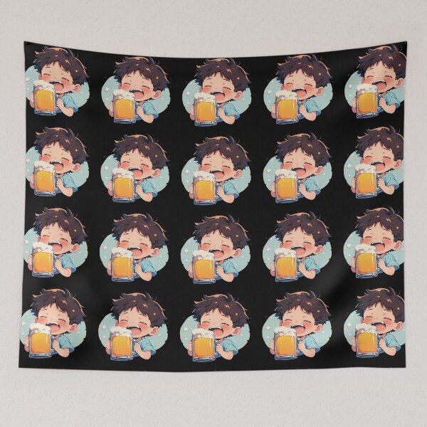 Item preview, Shinji Ikari Neon Genesis Evangelion Chibi Kawaii Frothy Drink Bubbles designed and sold by riadjamai.