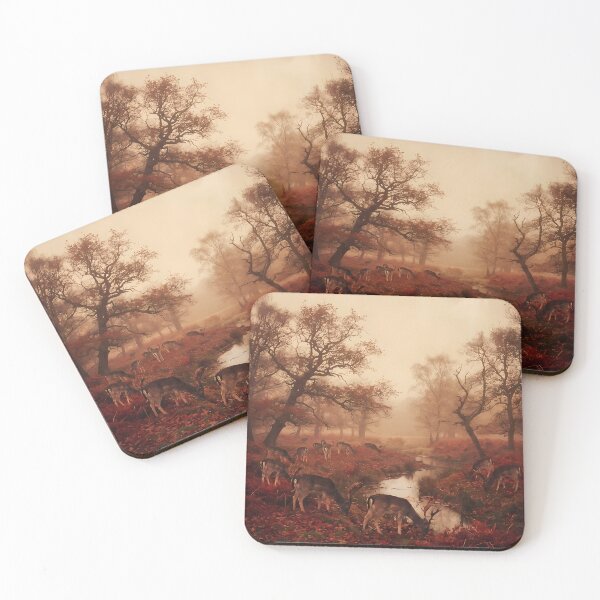 Item preview, Deer in Autumnal Forest by Stream designed and sold by Bensoncreatives.