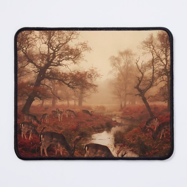 Item preview, Deer in Autumnal Forest by Stream designed and sold by Bensoncreatives.