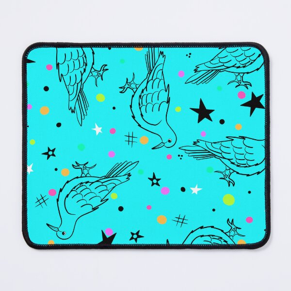 Item preview, Pigeon Party_aqua blue designed and sold by NeonEye-Designs.