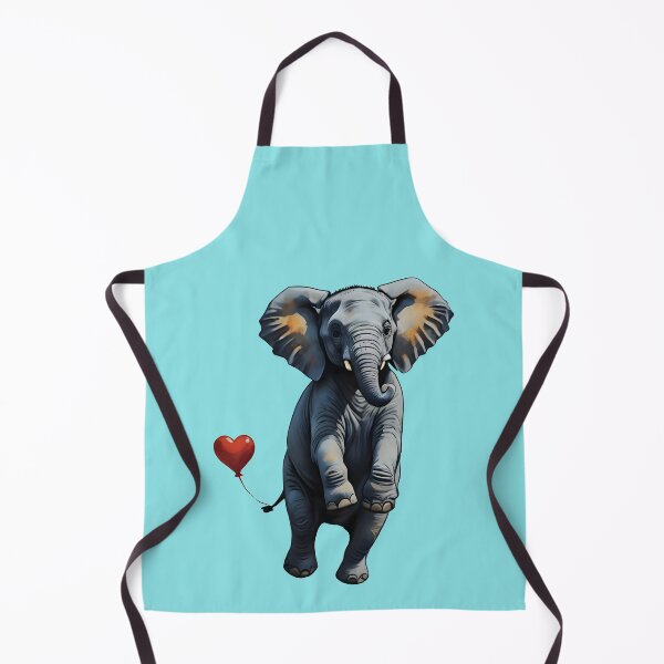 Item preview, Flying Elephant Red Heart Balloon designed and sold by SeNsArtGallery.