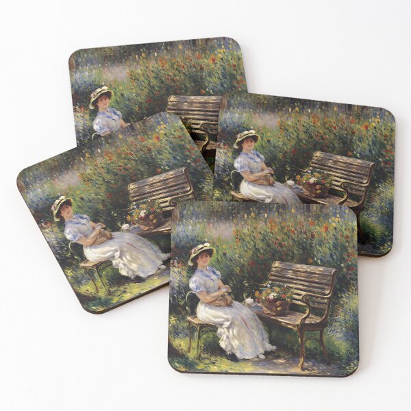 Item preview, Alice Hoschedé Amongst Lush Foliage - A Moment of Tranquility designed and sold by artdesignsnow.