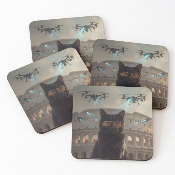 Item preview, Black cat at the Colosseum in dystopic Rome designed and sold by Hosharu Gaming.