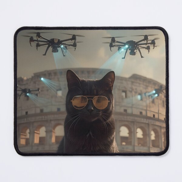 Item preview, Black cat at the Colosseum in dystopic Rome designed and sold by Hosharu Gaming.