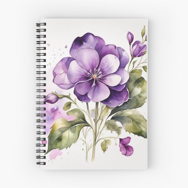 Item preview, Violet Floral Watercolor Wall Art – Interior Decor designed and sold by sana designer.