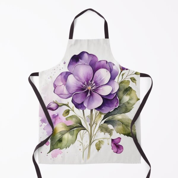 Item preview, Violet Floral Watercolor Wall Art – Interior Decor designed and sold by sana designer.
