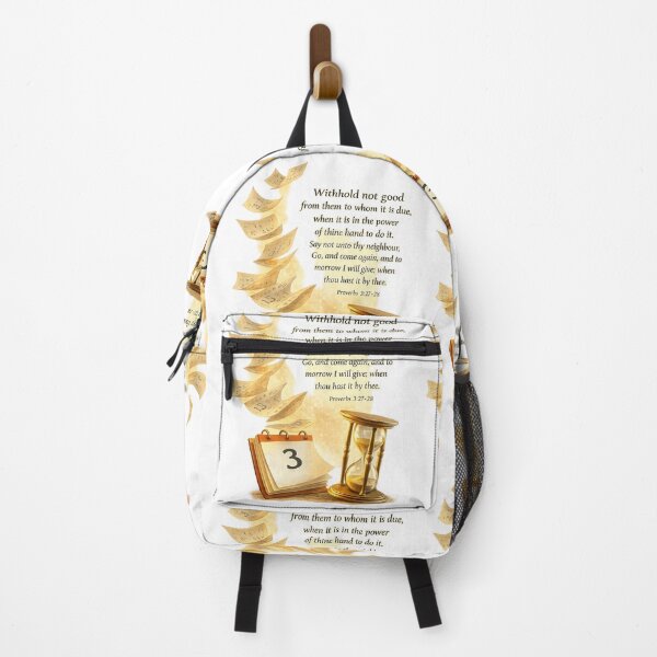 Item preview, Proverbs 3:27–28 Christian Business Wall Art, Don’t Delay Doing Good, Calendar and Hourglass Scripture Print, Faith Motivation Office Decor designed and sold by TerScott.