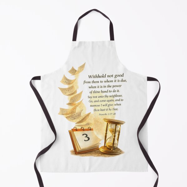 Item preview, Proverbs 3:27–28 Christian Business Wall Art, Don’t Delay Doing Good, Calendar and Hourglass Scripture Print, Faith Motivation Office Decor designed and sold by TerScott.