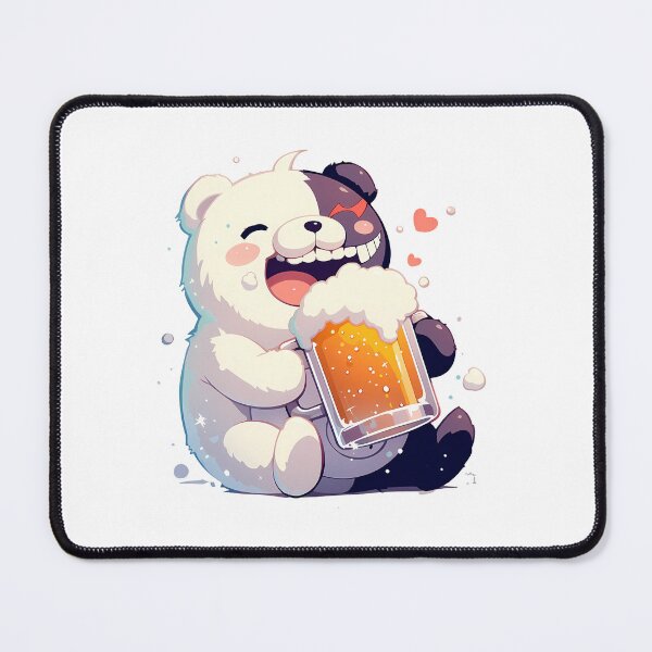 Item preview, Monokuma Danganronpa Chibi Kawaii Bear Mascot Foamy Mug designed and sold by riadjamai.