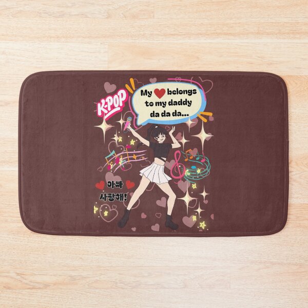 Item preview, K-Pop Fanart – “My Heart Belongs to My Daddy” with Korean Love Message designed and sold by mycreastyle.
