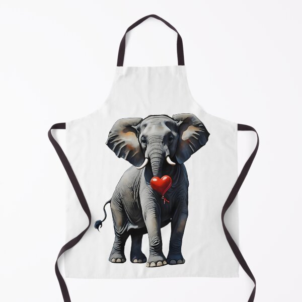 Item preview, Cute Elephant Red Heart designed and sold by SeNsArtGallery.