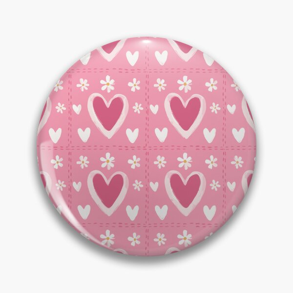 Item preview, Pink Heart Daisy Seamless Patchwork Pattern Cute Valentine Love Wallpaper Background Romantic designed and sold by FRH Design ⭐⭐⭐⭐⭐.