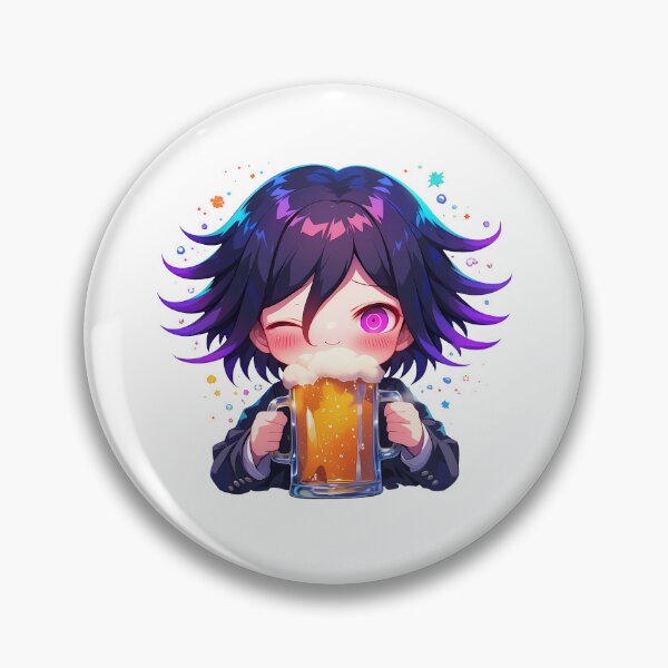 Item preview, Kokichi Ouma Danganronpa Chibi Kawaii Wink Neon Glow Foamy Mug designed and sold by riadjamai.
