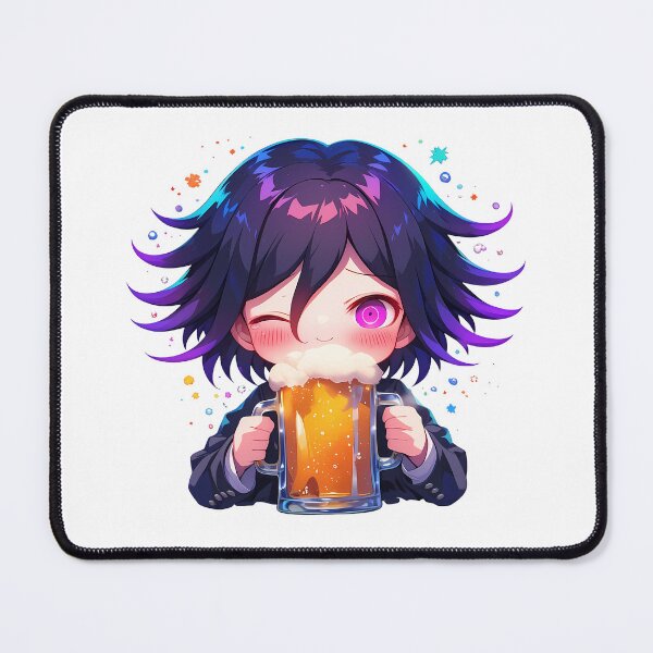 Item preview, Kokichi Ouma Danganronpa Chibi Kawaii Wink Neon Glow Foamy Mug designed and sold by riadjamai.