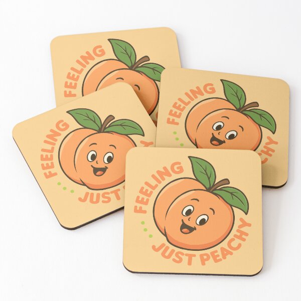 Item preview, Feeling Just Peachy Funny Food Pun designed and sold by HotHibiscus.