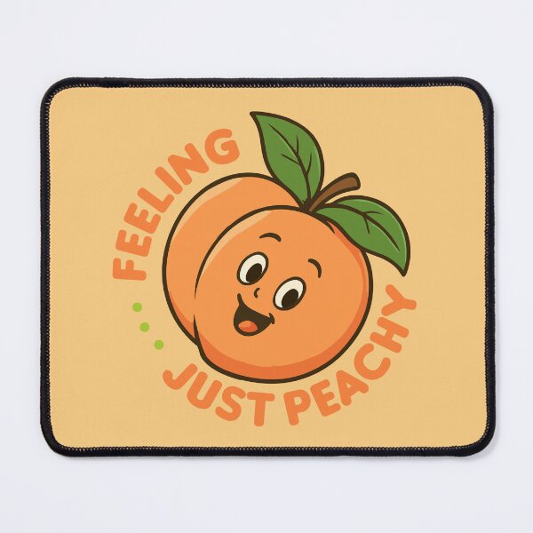 Item preview, Feeling Just Peachy Funny Food Pun designed and sold by HotHibiscus.