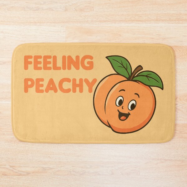 Item preview, Feeling Just Peachy Funny Food Pun designed and sold by HotHibiscus.