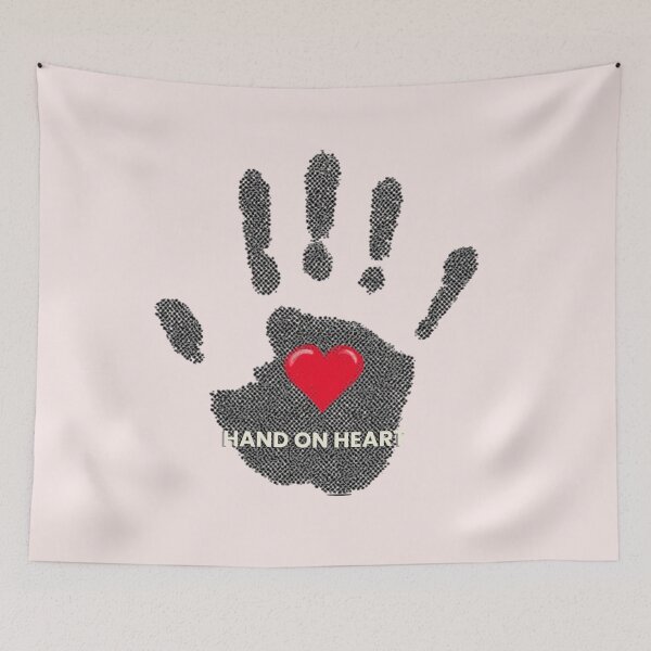 Item preview, Hand on Heart – Honest Love Statement Design designed and sold by mycreastyle.