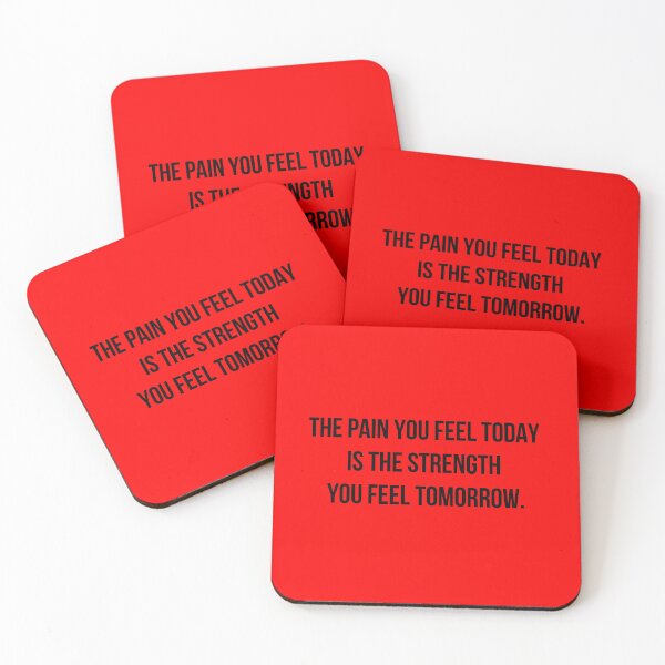 Item preview, The Pain You Feel Today Is the Strength You Feel Tomorrow Red Motivation Quote | Premium HD Sticker for Powerlifting, Motivational, Gym, Sportsman, hustler  designed and sold by MillionaireGenZ ⭐⭐⭐⭐⭐ (5.0).