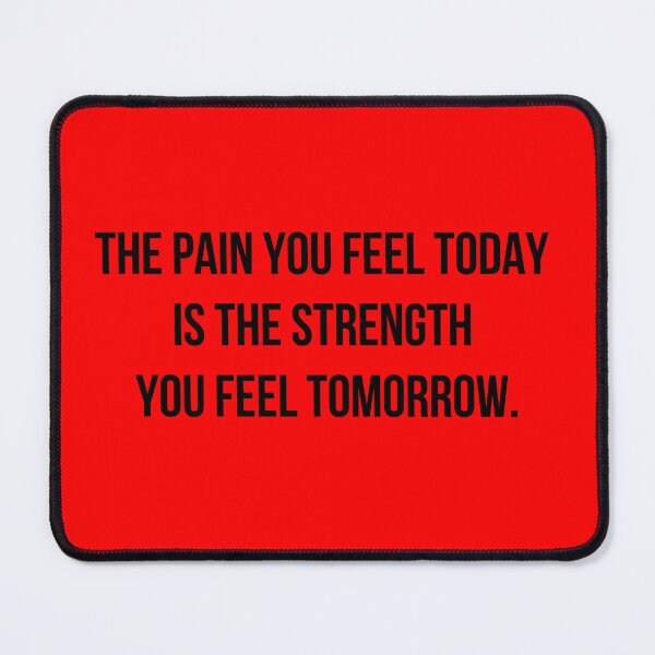 Item preview, The Pain You Feel Today Is the Strength You Feel Tomorrow Red Motivation Quote | Premium HD Sticker for Powerlifting, Motivational, Gym, Sportsman, hustler designed and sold by MillionaireGenZ ⭐⭐⭐⭐⭐ (5.0).