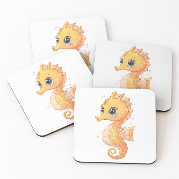 Item preview, Kawaii Seahorse – Cute Cartoon Sea Creature Illustration designed and sold by CuteSquadStudio.