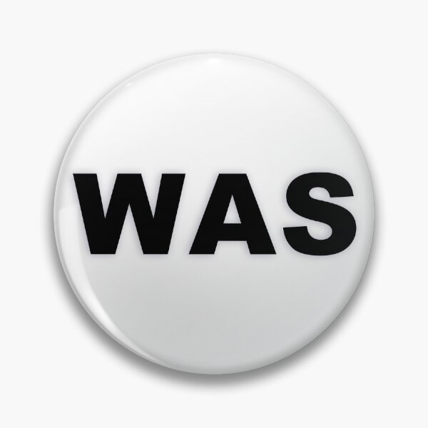Item preview, WAS — Black Minimal Bold Type Statement designed and sold by WORDPAUSE.