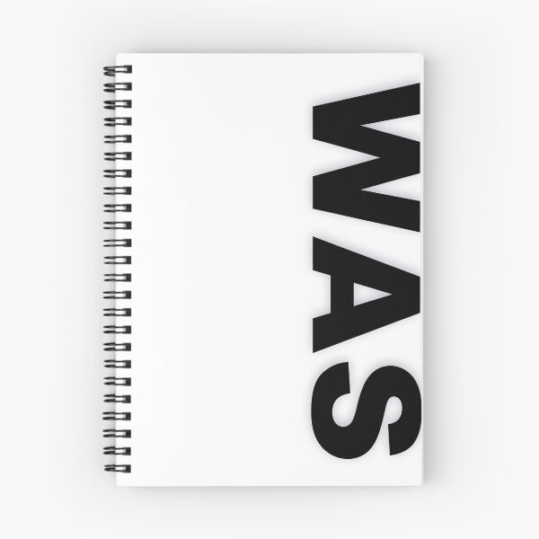 Item preview, WAS — Black Minimal Bold Type Statement designed and sold by WORDPAUSE.