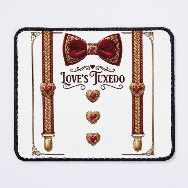 Item preview, Ornate Vintage Love Tuxedo With Heart Suspenders designed and sold by StillDow.